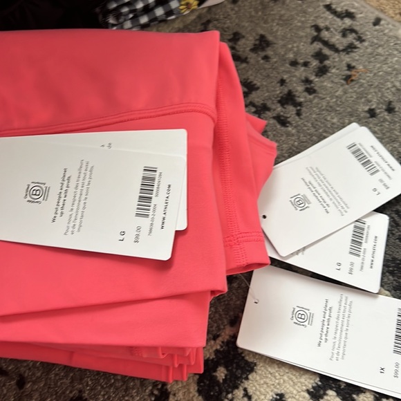 NEW WITH TAG Athleta Transcend 7/8 Tight // Coral Petal #798638 - Picture 4 of 4